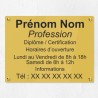 Plaque professionnelle en plexiglas gravé 40x30cm