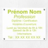 Plaque en plexiglas quadri avec logo couleur 40x30cm