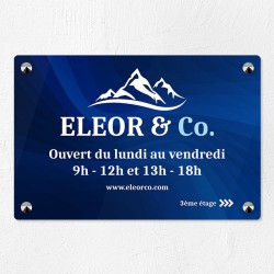 Plaque en plexiglas quadri sur-mesure 30x20cm｜Plaque professionnelle