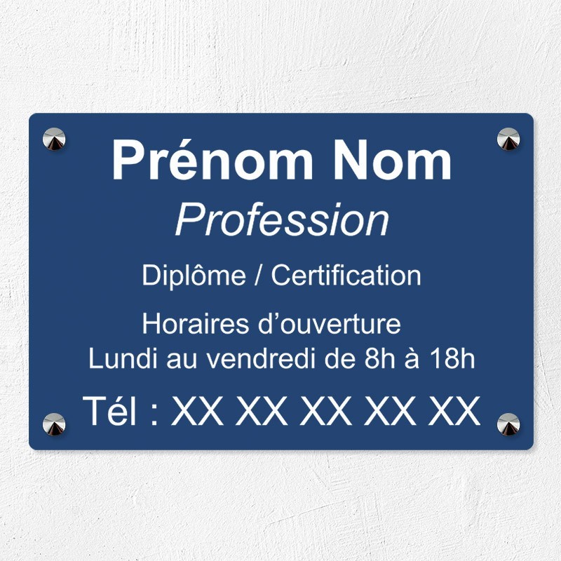 Plaque personnalisée économique en PVC 30x20cm｜Plaque professionnelle