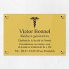 Plaque médecin personnalisée en plexiglas 30x20cm