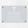 Plaque médecin personnalisée en aluminium 30x20cm