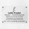 Plaque kiné personnalisée en plexiglas transparent 30x20cm