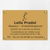 Plaque kiné personnalisée économique en PVC gravoply 30x20cm