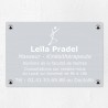 Plaque kiné personnalisée en aluminium 30x20cm