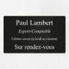 Plaque professionnelle en plexiglas gravé 25x15cm