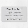 Plaque professionnelle en plexiglas gravé 25x15cm
