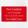 Plaque professionnelle en plexiglas gravé 25x15cm
