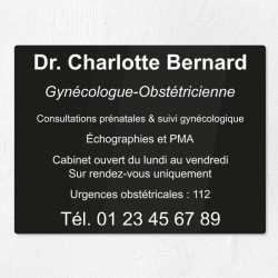 Plaque professionnelle en plexiglas gravé 40x30cm