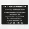 Plaque professionnelle en plexiglas gravé 40x30cm