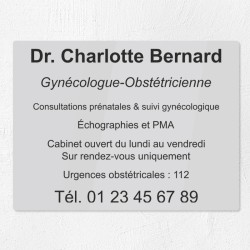 Plaque professionnelle en plexiglas gravé 40x30cm