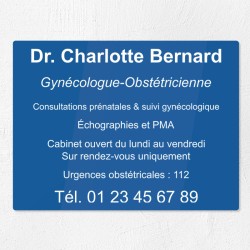 Plaque professionnelle en plexiglas gravé 40x30cm
