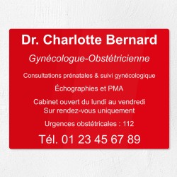 Plaque professionnelle en plexiglas gravé 40x30cm