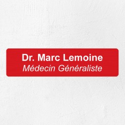 Plaque professionnelle en aluminium 20x5cm