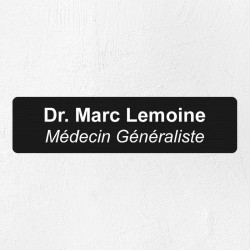 Plaque professionnelle en aluminium 20x5cm