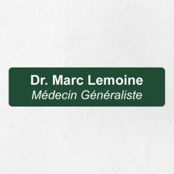 Plaque professionnelle en aluminium 20x5cm