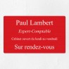 Plaque professionnelle en aluminium 25x15cm