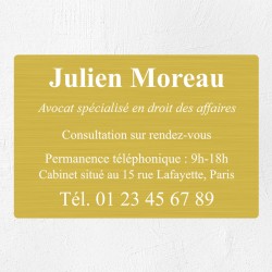 Plaque personnalisée en aluminium 30x20cm｜Plaque professionnelle