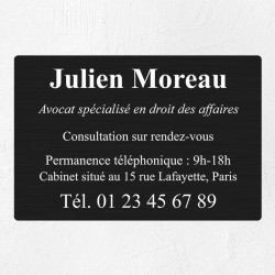 Plaque personnalisée en aluminium 30x20cm｜Plaque professionnelle