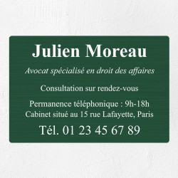 Plaque personnalisée en aluminium 30x20cm｜Plaque professionnelle