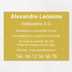 Plaque professionnelle en aluminium 40x30cm