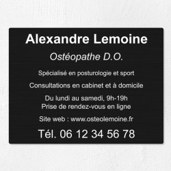 Plaque professionnelle en aluminium 40x30cm