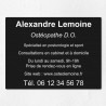 Plaque professionnelle en aluminium 40x30cm