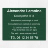 Plaque professionnelle en aluminium 40x30cm