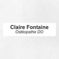Plaque professionnelle économique en PVC gravoply 20x5cm