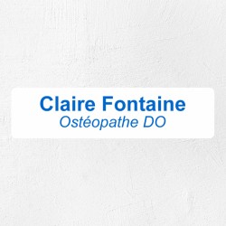 Plaque professionnelle économique en PVC gravoply 20x5cm