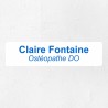 Plaque professionnelle économique en PVC gravoply 20x5cm