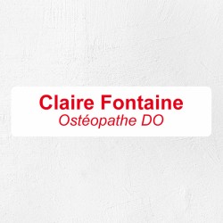 Plaque professionnelle économique en PVC gravoply 20x5cm