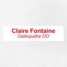 Plaque professionnelle économique en PVC gravoply 20x5cm