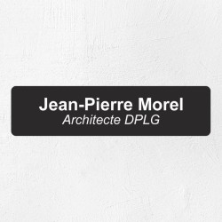 Plaque professionnelle économique en PVC gravoply 20x5cm