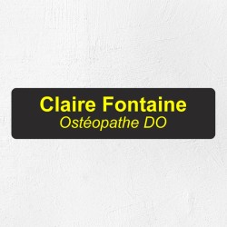 Plaque professionnelle économique en PVC gravoply 20x5cm