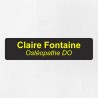 Plaque professionnelle économique en PVC gravoply 20x5cm