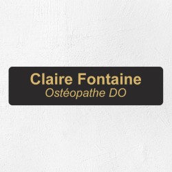 Plaque professionnelle économique en PVC gravoply 20x5cm