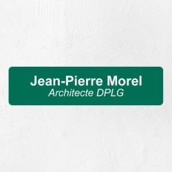 Plaque professionnelle économique en PVC gravoply 20x5cm
