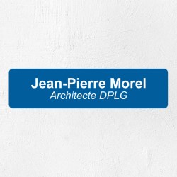 Plaque professionnelle économique en PVC gravoply 20x5cm