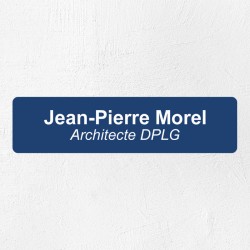Plaque professionnelle économique en PVC gravoply 20x5cm