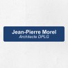 Plaque professionnelle économique en PVC gravoply 20x5cm