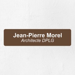 Plaque professionnelle économique en PVC gravoply 20x5cm