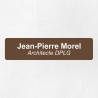 Plaque professionnelle économique en PVC gravoply 20x5cm
