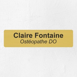 Plaque professionnelle économique en PVC gravoply 20x5cm