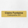 Plaque professionnelle économique en PVC gravoply 20x5cm