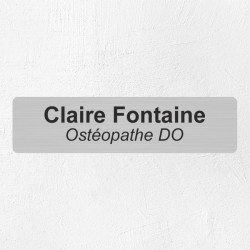 Plaque professionnelle économique en PVC gravoply 20x5cm