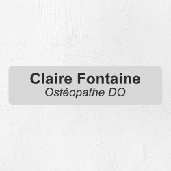 Plaque professionnelle économique en PVC gravoply 20x5cm