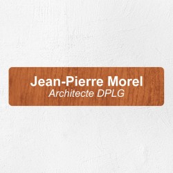 Plaque professionnelle économique en PVC gravoply 20x5cm