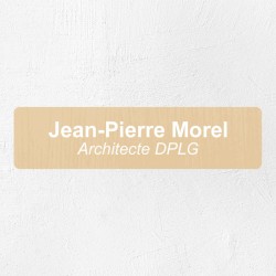 Plaque professionnelle économique en PVC gravoply 20x5cm