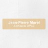 Plaque professionnelle économique en PVC gravoply 20x5cm